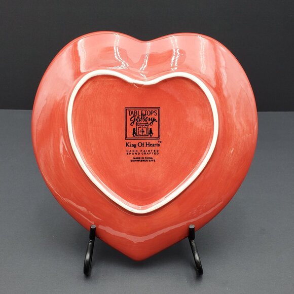 Tabletops Gallery King of Hearts Snack Plates Poker Playing Cards Serving Plates - Picture 6 of 7